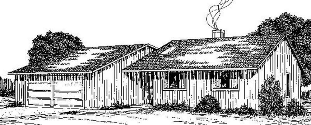 Front view of Small House Plans home (ThePlanCollection: House Plan #145-1816)