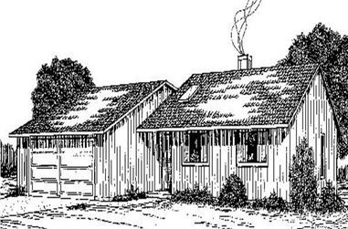 3-Bedroom, 1292 Sq Ft Small House Plans - 145-1816 - Main Exterior