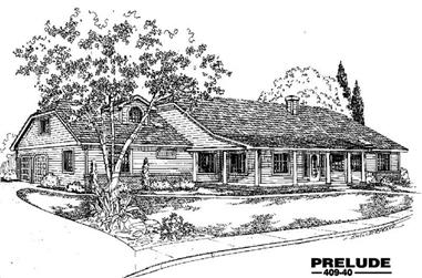 4-Bedroom, 3156 Sq Ft Country House Plan - 145-1817 - Front Exterior