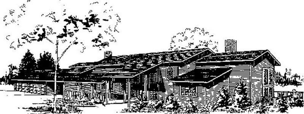 Front view of Contemporary home (ThePlanCollection: House Plan #145-1824)