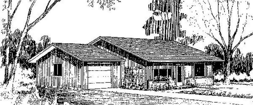 Front view of Small House Plans home (ThePlanCollection: House Plan #145-1827)