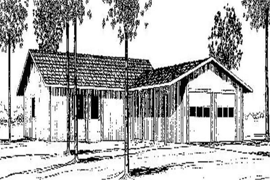 Front view of Small House Plans home (ThePlanCollection: House Plan #145-1830)