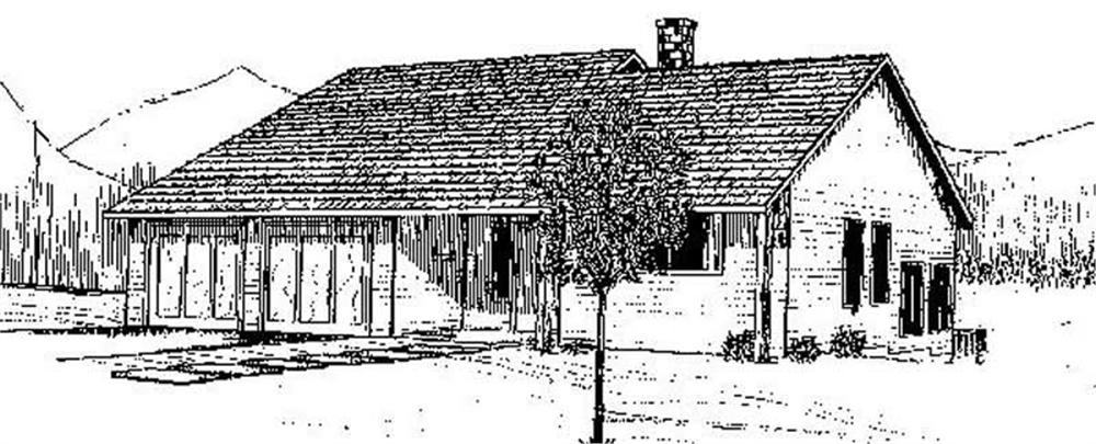 Front view of Small House Plans home (ThePlanCollection: House Plan #145-1831)
