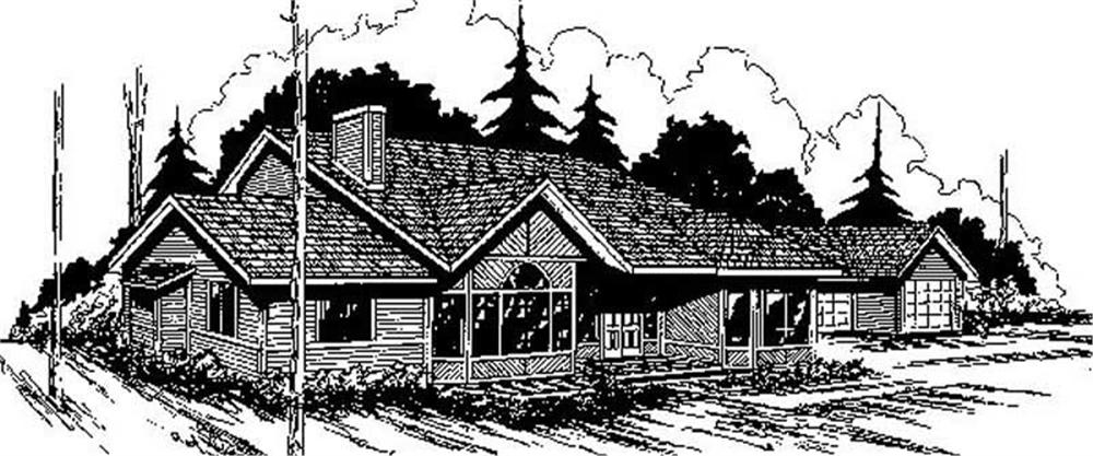 Front view of Contemporary home (ThePlanCollection: House Plan #145-1833)