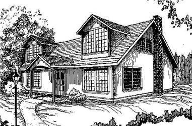 3-Bedroom, 1376 Sq Ft Contemporary House Plan - 145-1835 - Front Exterior