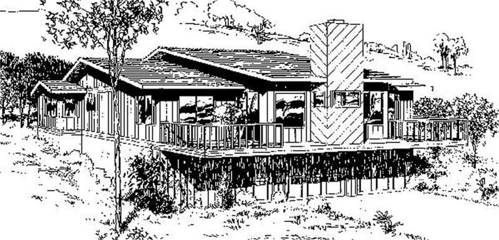 Front view of Small House Plans home (ThePlanCollection: House Plan #145-1838)