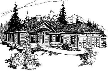 3-Bedroom, 1998 Sq Ft Contemporary House Plan - 145-1859 - Front Exterior
