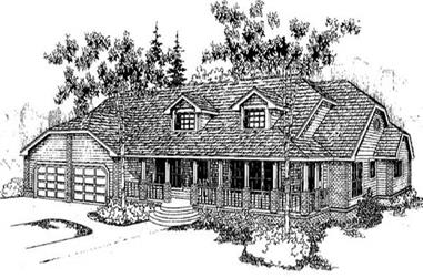 3-Bedroom, 2705 Sq Ft Ranch House Plan - 145-1865 - Front Exterior