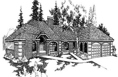 4-Bedroom, 3453 Sq Ft Contemporary House Plan - 145-1871 - Front Exterior