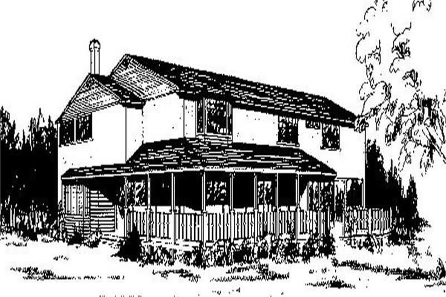Front view of Contemporary home (ThePlanCollection: House Plan #145-1876)