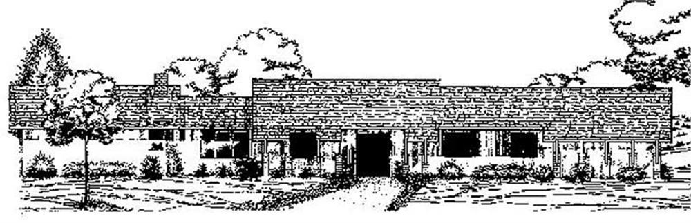 Front view of Contemporary home (ThePlanCollection: House Plan #145-1895)