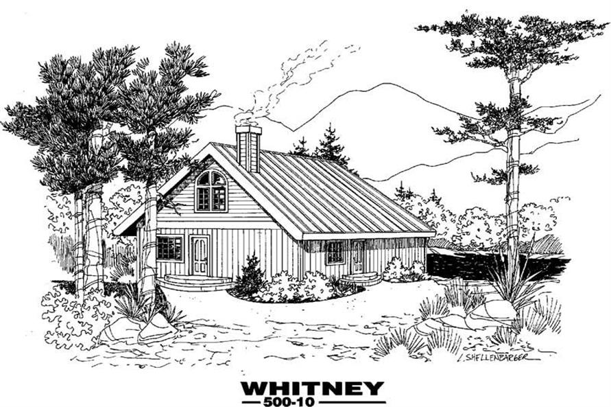 Front view of Vacation Homes home (ThePlanCollection: House Plan #145-1899)