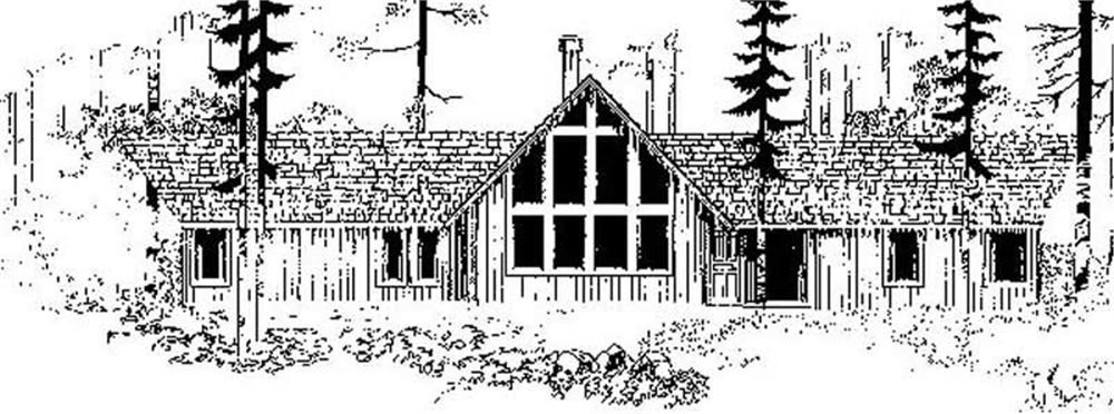 Front view of Contemporary home (ThePlanCollection: House Plan #145-1903)