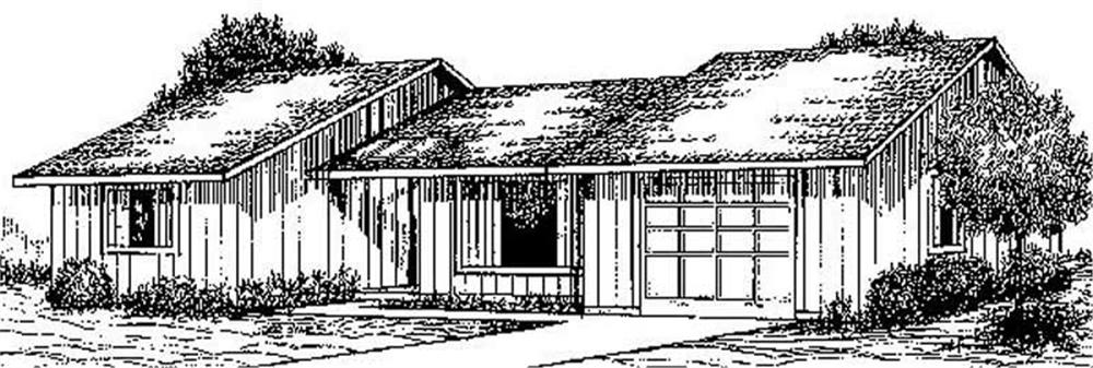 Front view of Small House Plans home (ThePlanCollection: House Plan #145-1905)