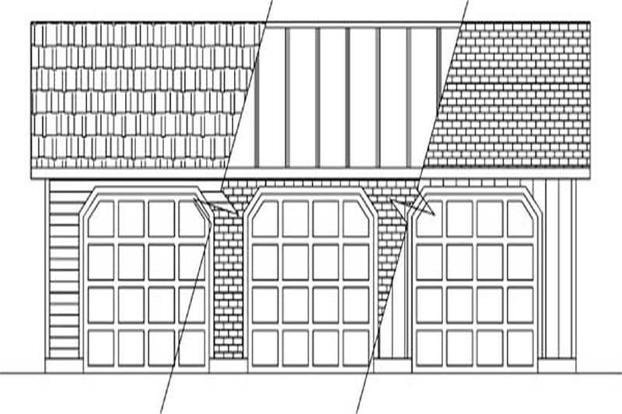 1-Bedroom, 1368 Sq Ft Garage Home Plan - 145-1915 - Main Exterior