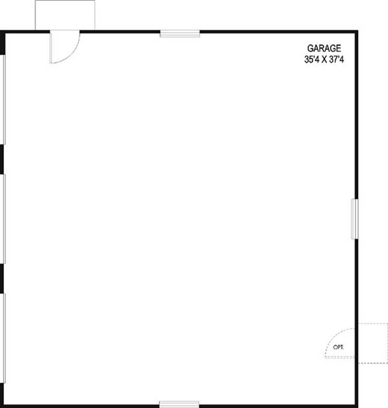 Floor Plan Garage of Garage Plan #145-1915