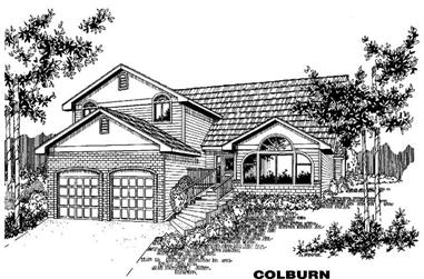 3-Bedroom, 2081 Sq Ft Contemporary House Plan - 145-1918 - Front Exterior