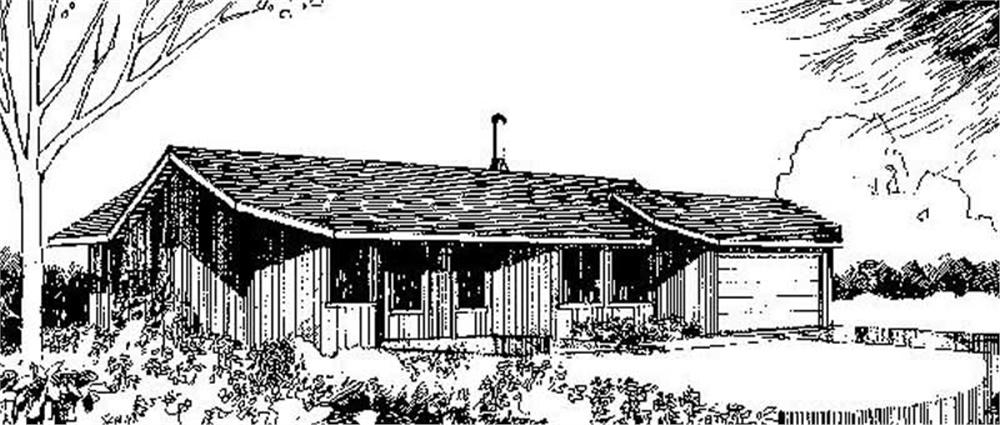 Front view of Small House Plans home (ThePlanCollection: House Plan #145-1928)