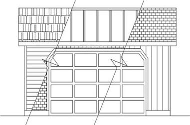 0-Bedroom, 528 Sq Ft Garage House Plan - 145-1932 - Front Exterior