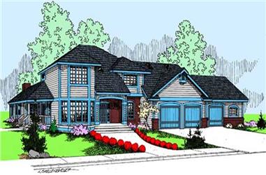 3-Bedroom, 4139 Sq Ft Contemporary House Plan - 145-1935 - Front Exterior