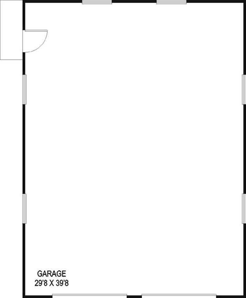 Floor Plan Garage of Garage Plan #145-1937