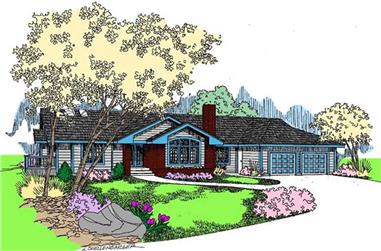 3-Bedroom, 2473 Sq Ft Contemporary House Plan - 145-1939 - Front Exterior