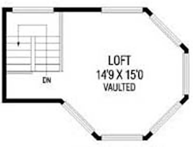 Floor Plan Bonus Room of Contemporary Plan #145-1949