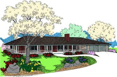 4-Bedroom, 2771 Sq Ft Country House Plan - 145-1963 - Front Exterior