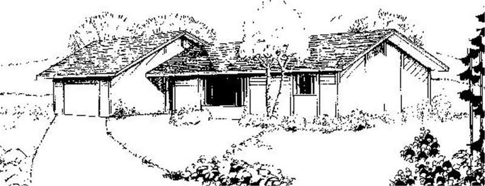 Front view of Small House Plans home (ThePlanCollection: House Plan #145-1966)
