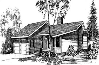 3-Bedroom, 1807 Sq Ft Contemporary House Plan - 145-1982 - Front Exterior