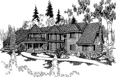 7-Bedroom, 10213 Sq Ft Contemporary Home Plan - 145-1987 - Main Exterior