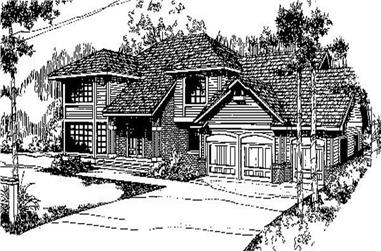 5-Bedroom, 3434 Sq Ft Contemporary House Plan - 145-1990 - Front Exterior