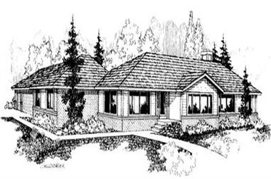 3-Bedroom, 2482 Sq Ft Contemporary House Plan - 145-1995 - Front Exterior