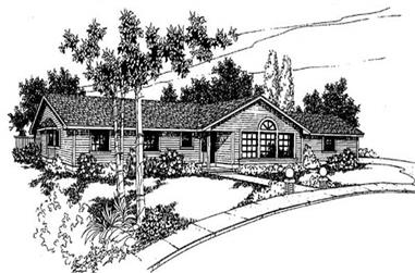 3-Bedroom, 1589 Sq Ft Contemporary House Plan - 145-2003 - Front Exterior