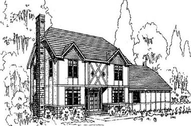 5-Bedroom, 2877 Sq Ft Tudor House Plan - 145-2005 - Front Exterior