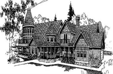 6-Bedroom, 4609 Sq Ft Luxury House Plan - 145-2007 - Front Exterior