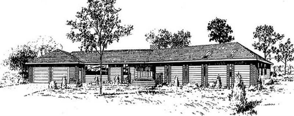 Front view of Contemporary home (ThePlanCollection: House Plan #145-2012)