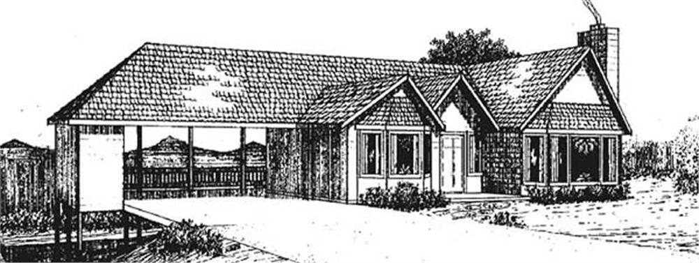 Front view of Vacation Homes home (ThePlanCollection: House Plan #145-2016)