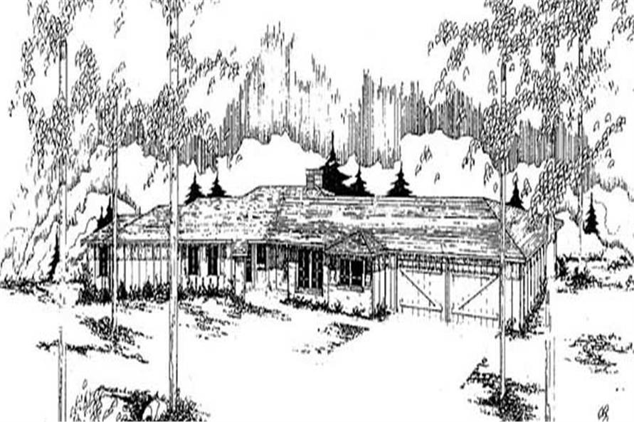 Front view of Contemporary home (ThePlanCollection: House Plan #145-2020)