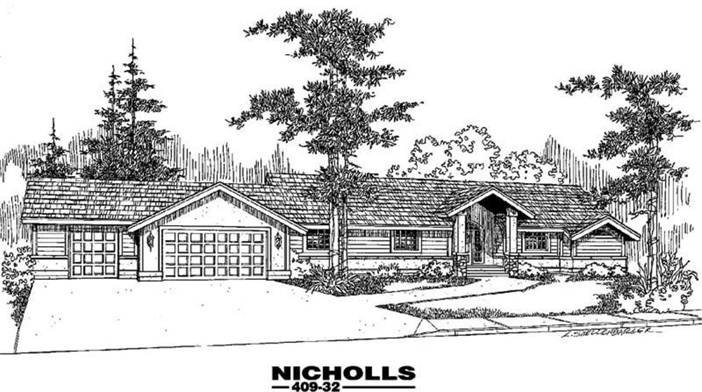 Front view of Contemporary home (ThePlanCollection: House Plan #145-2028)