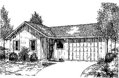 3-Bedroom, 963 Sq Ft Small House Plans - 145-2031 - Front Exterior