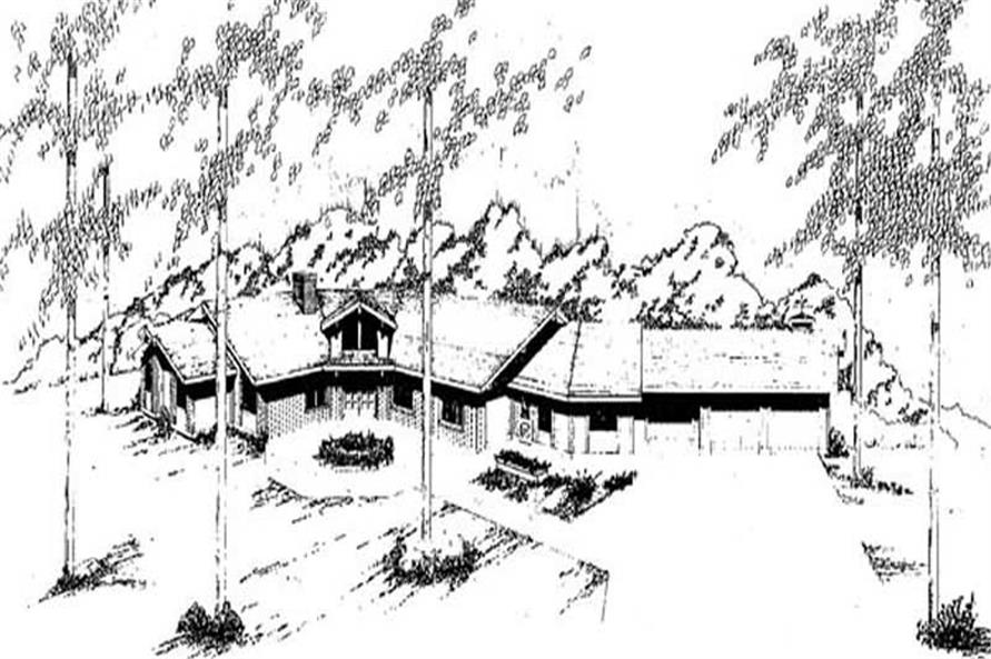 Front view of Contemporary home (ThePlanCollection: House Plan #145-2041)