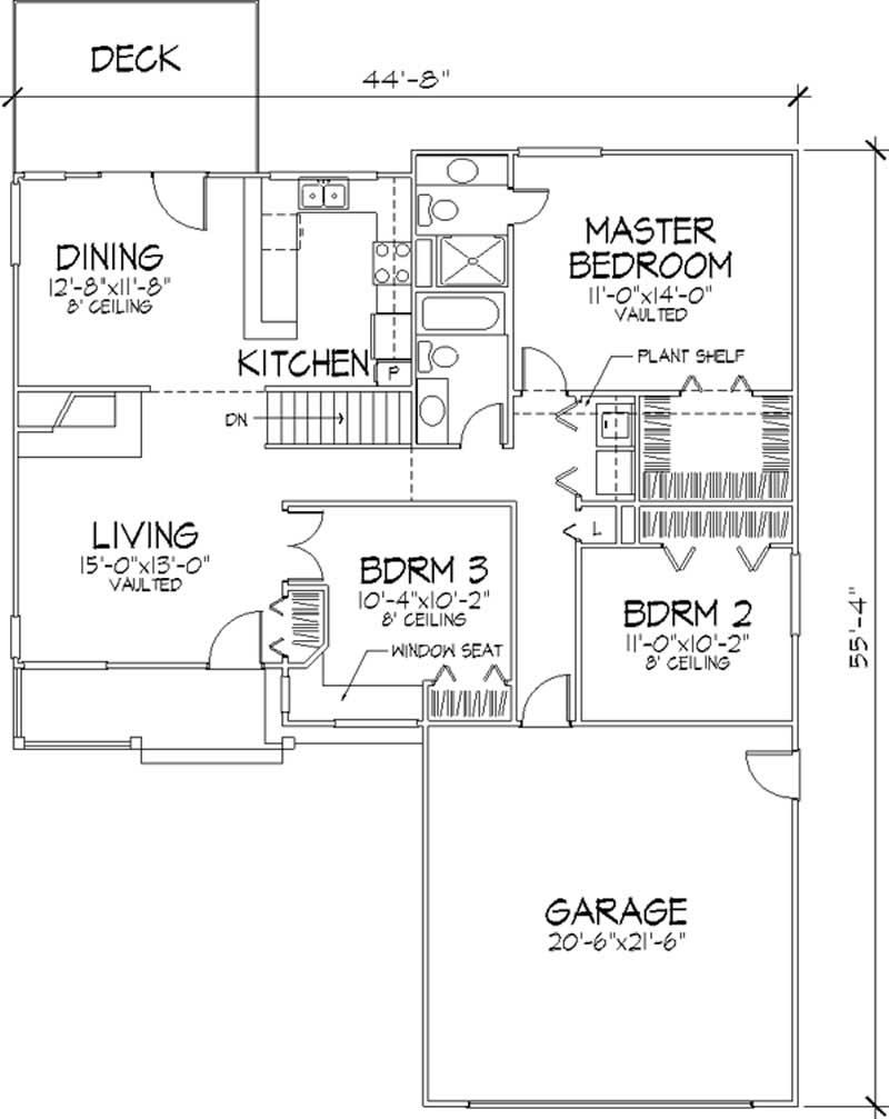 Floor Plan First Story of Country Plan #146-1023