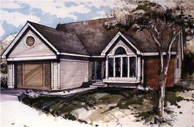 3-Bedroom, 1561 Sq Ft Country House Plan - 146-1025 - Front Exterior