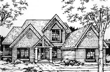 3-Bedroom, 2644 Sq Ft Arts & Crafts House Plan - 146-1037 - Front Exterior