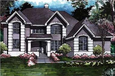 4-Bedroom, 3103 Sq Ft Country House Plan - 146-1060 - Front Exterior