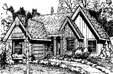 2-Bedroom, 1923 Sq Ft Country House Plan - 146-1064 - Front Exterior