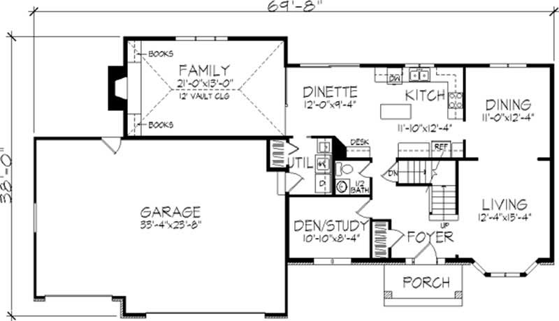 Floor Plan First Story of Plan #146-1085