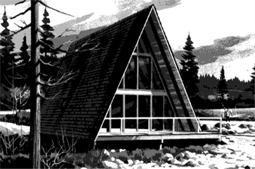 970 Sq Ft, Mountain A Frame House Plans