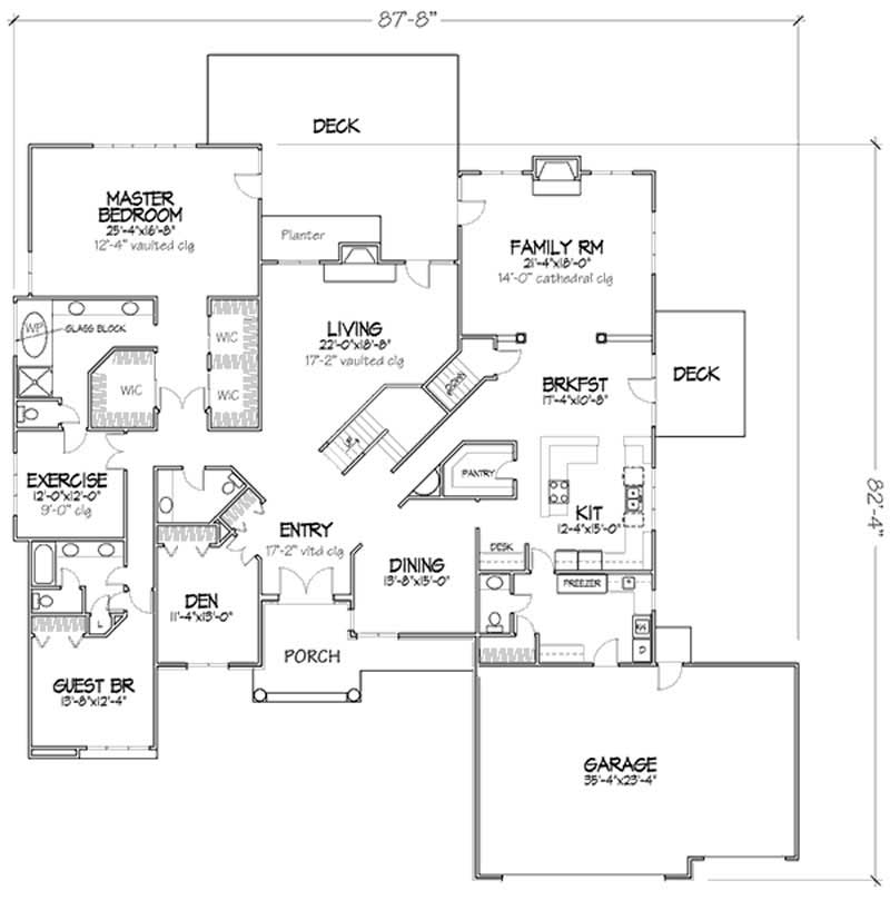 Floor Plan First Story of Cape Cod Plan #146-1119